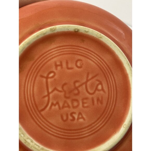 Fiesta ware HLC Persimmon Medium Soup Cereal Bowl Classic Rim 6 7/8 inch - Picture 3 of 5